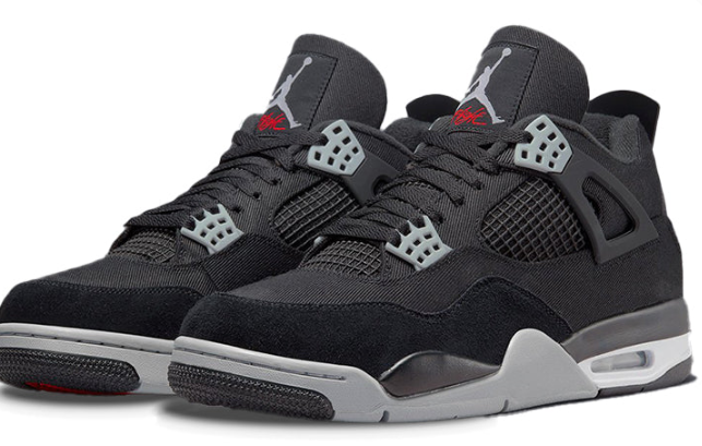 Air Jordan 4 Retro Black Canvas (2022)
