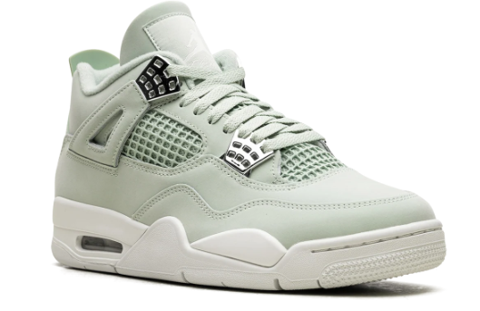Air Jordan 4 Retro Women's Sneakers with Metallic Silver Accents