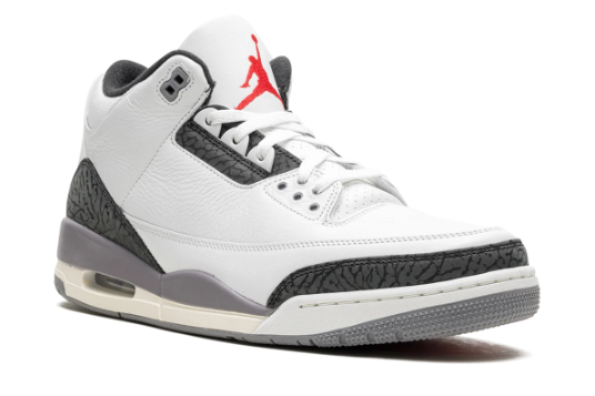 Air Jordan 3 Retro "Cement Grey" – White/Grey/Black/Fire Red