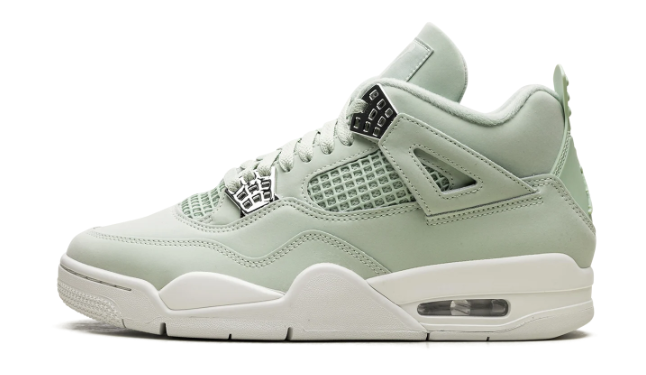Air Jordan 4 Retro Women's Sneakers with Metallic Silver Accents