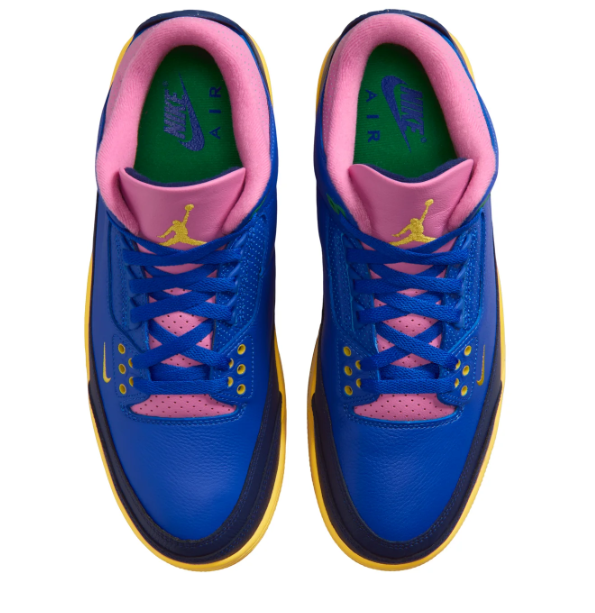 Air Jordan 3 Men's Sneakers – Blue/Pink/Yellow/Green