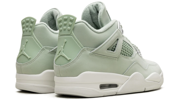 Air Jordan 4 Retro Women's Sneakers with Metallic Silver Accents