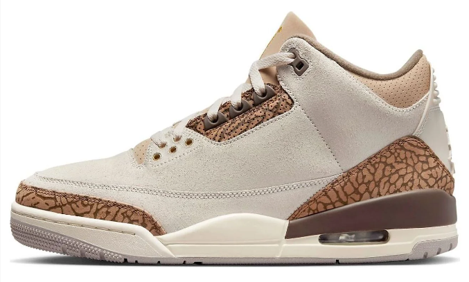 Air Jordan 3 Men's Sneakers – Cream/Tan/Brown/Gold
